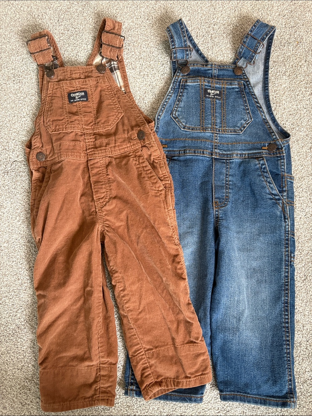 OshKosh B'gosh Set of 2 Kids Overalls
